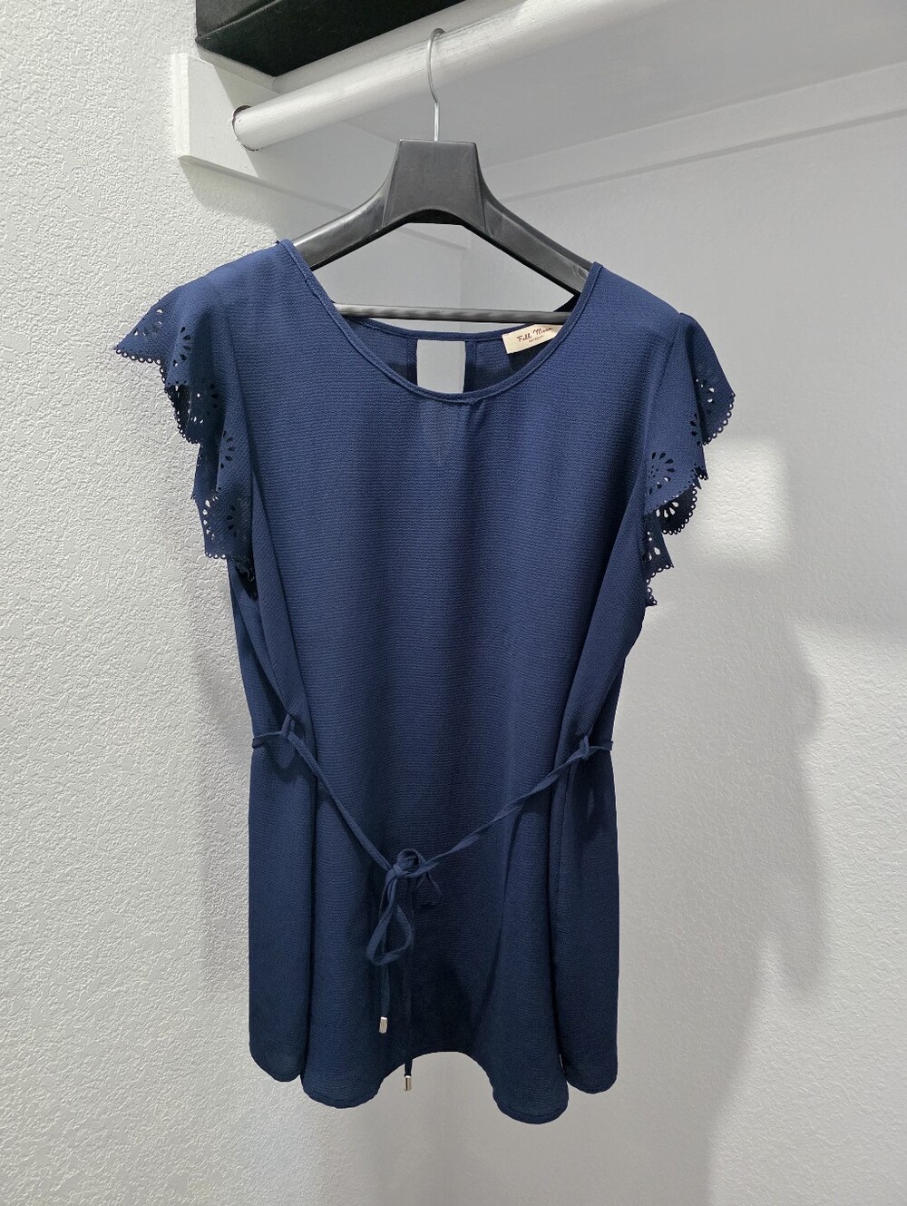 Women's XL Dark Blue Maternity Short Sleeve